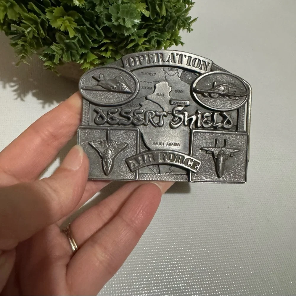 Vintage 1990 Belt Buckle Connection Limited Edition‎ Operation Desert Shield